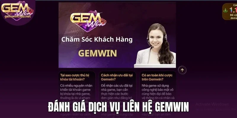 Đánh giá dịch vụ liên hệ Gemwin