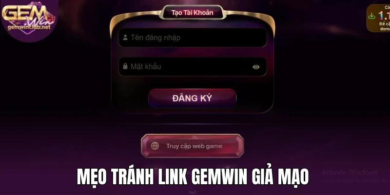 Mẹo tránh link Gemwin giả mạo