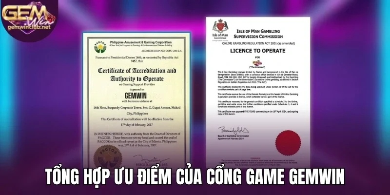 Tổng hợp ưu điểm của cổng game Gemwin