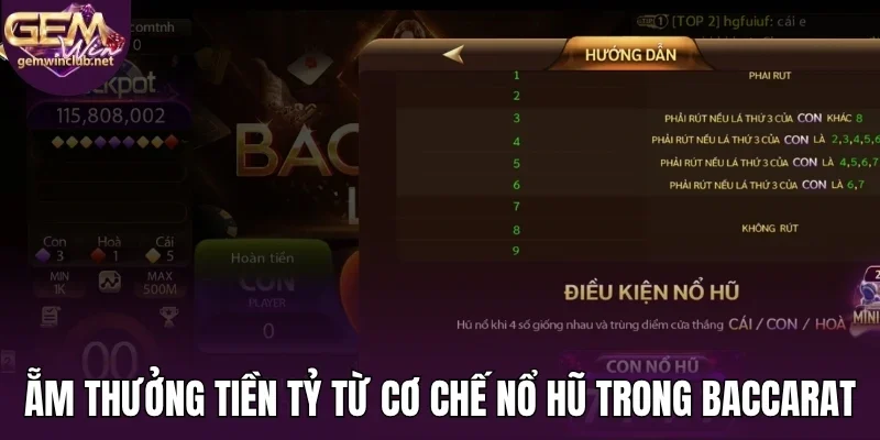 Ẵm thưởng tiền tỷ từ cơ chế nổ hũ trong baccarat