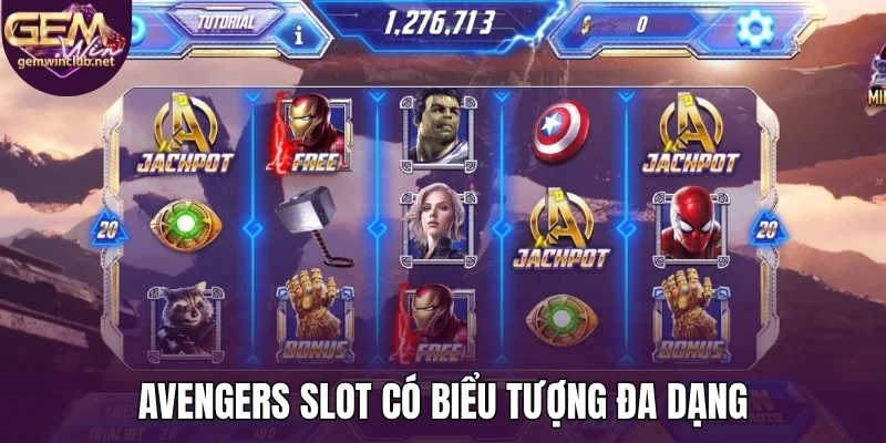 Avengers slot có biểu tượng đa dạng