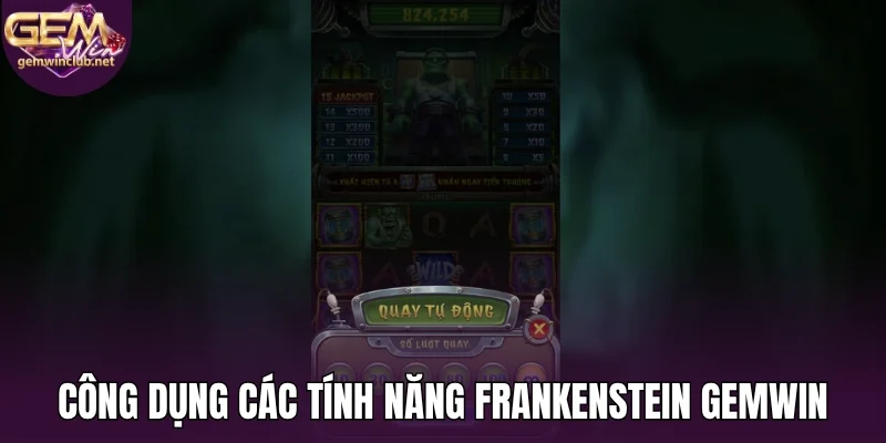 Công dụng các tính năng Frankenstein Gemwin
