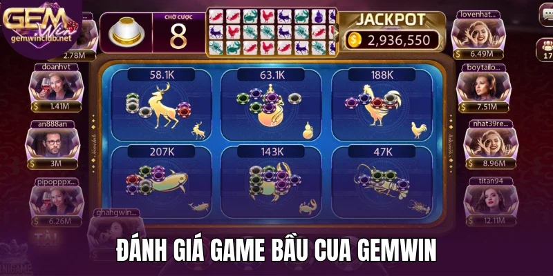 Đánh giá game bầu cua Gemwin