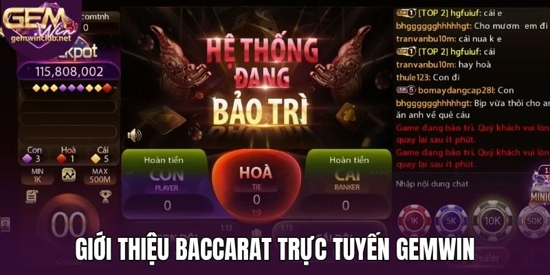 Giới thiệu baccarat trực tuyến Gemwin