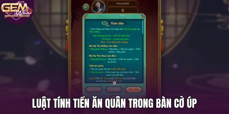 Luật tính tiền ăn quân trong bàn cờ úp