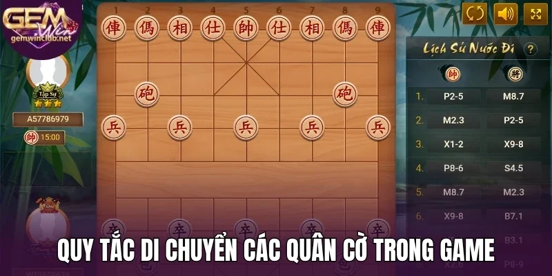 Quy tắc di chuyển các quân cờ trong game