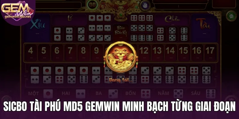 Sicbo tài phú MD5 Gemwin minh bạch từng giai đoạn