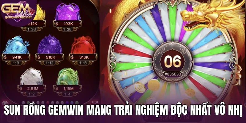 Sun rồng Gemwin mang trải nghiệm độc nhất vô nhị
