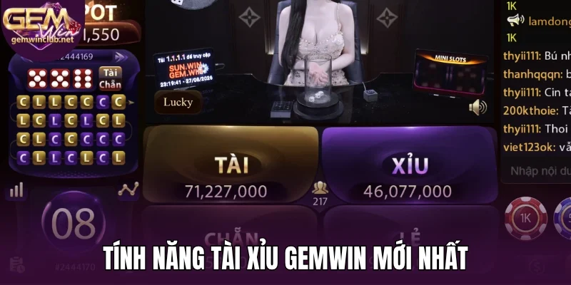 Tính năng tài xỉu Gemwin mới nhất