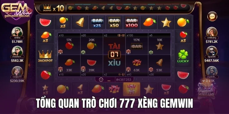 Tổng quan trò chơi 777 xèng Gemwin
