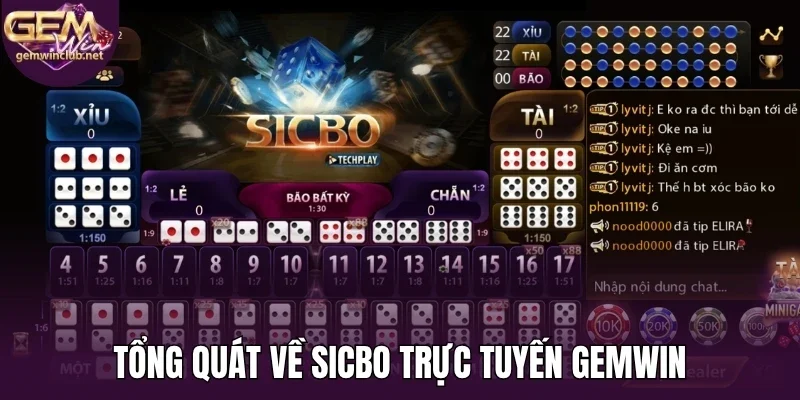 Tổng quát về sicbo trực tuyến Gemwin