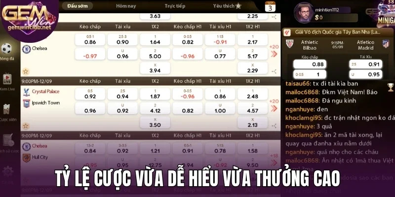 Tỷ lệ cược vừa dễ hiểu vừa thưởng cao